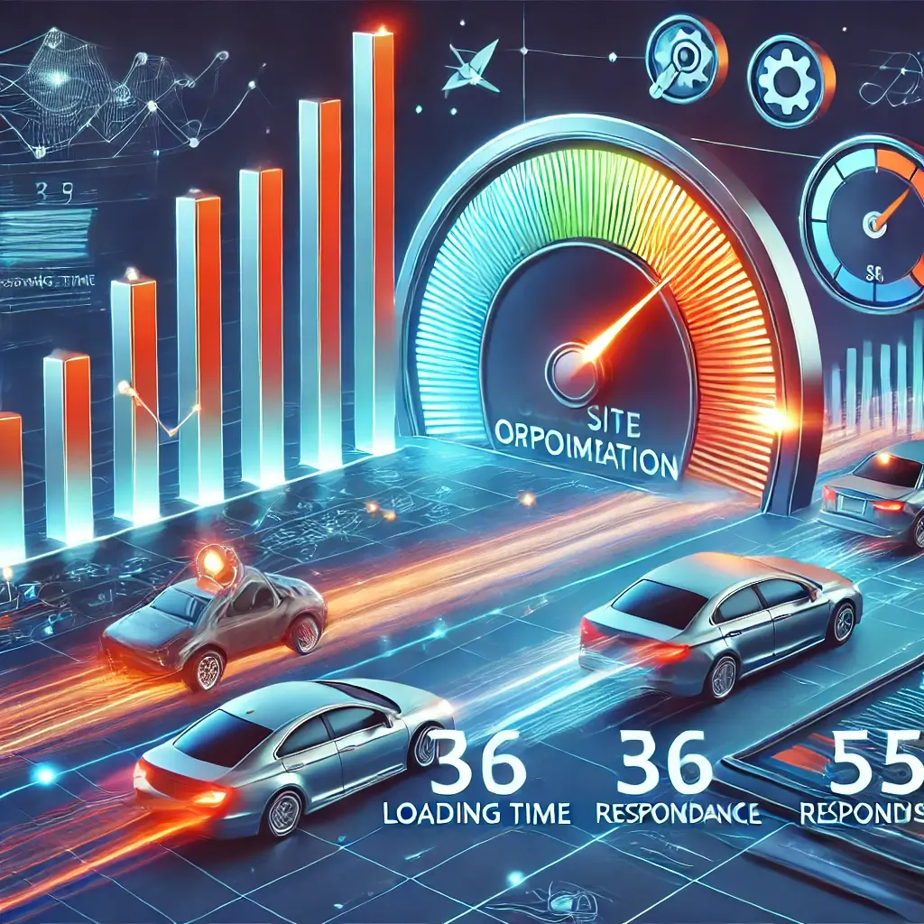 Website speed optimization graph showing improvements