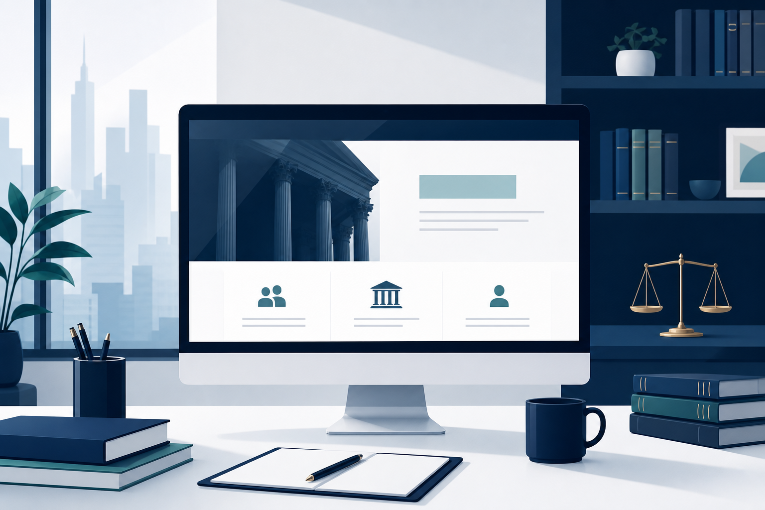Illustration of professional law firm website development