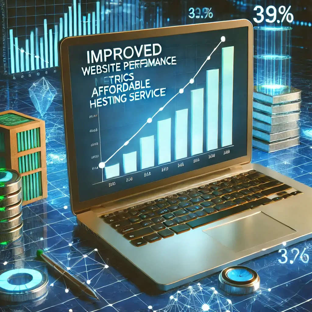 Graph showcasing improved website performance with our hosting services.