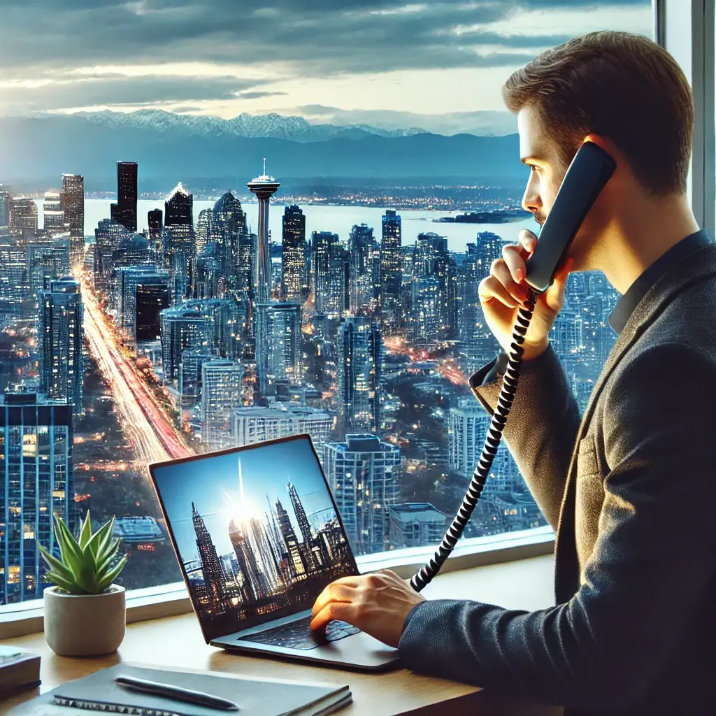 Business owner contacting Metro Vancouver IT for hosting services