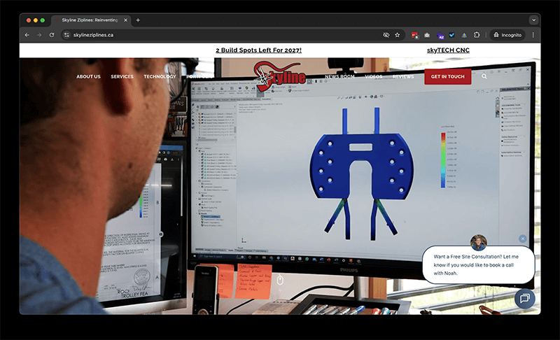 Skyline Ziplines website performance improvement