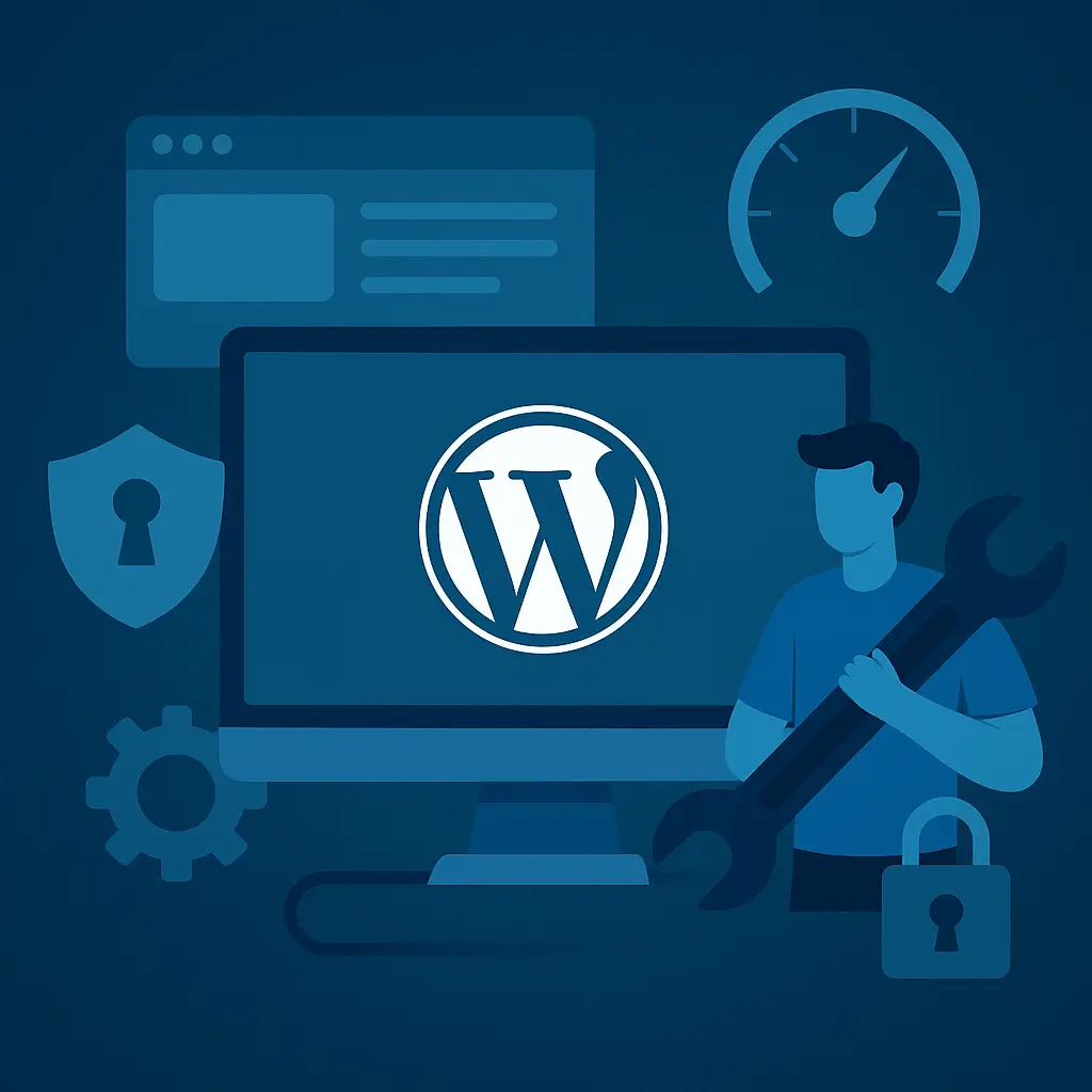 WordPress maintenance illustration