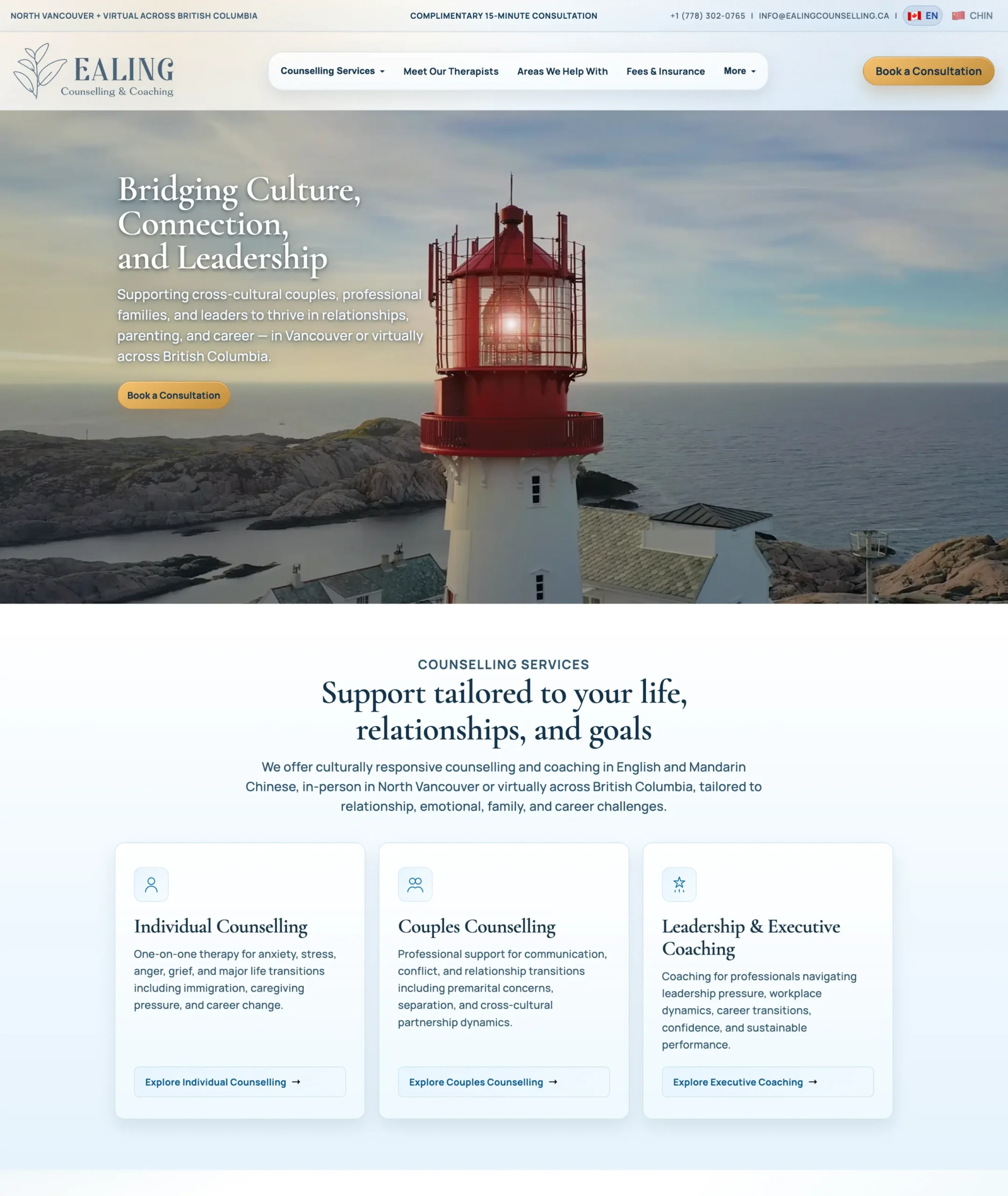 Ealing Counselling & Coaching website